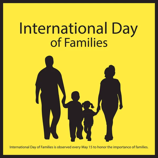 Día Internacional Las Familias — Vector de stock