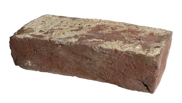 Παλιά κόκκινο τούβλο απομονωθεί — Φωτογραφία Αρχείου