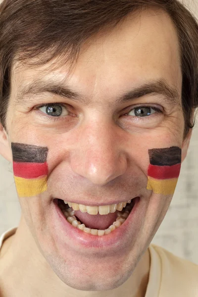 독일 팬 그린 얼굴 — 스톡 사진