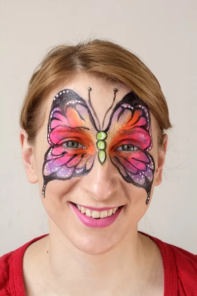 Pintura facial Mariposa — Foto de Stock