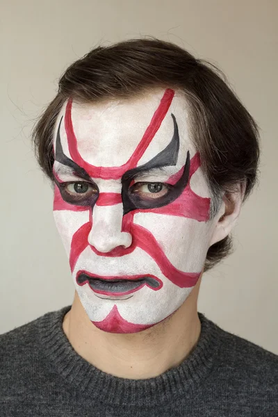 Face painting kabuki — Stock Photo, Image