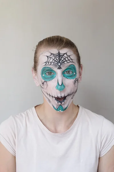 Halloween face painting — Stock Photo, Image