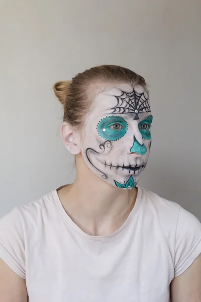 Malowanie twarzy Halloween — Zdjęcie stockowe