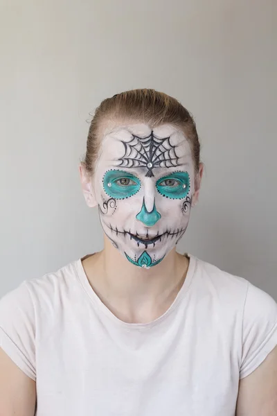 Halloween face painting — Stock Photo, Image