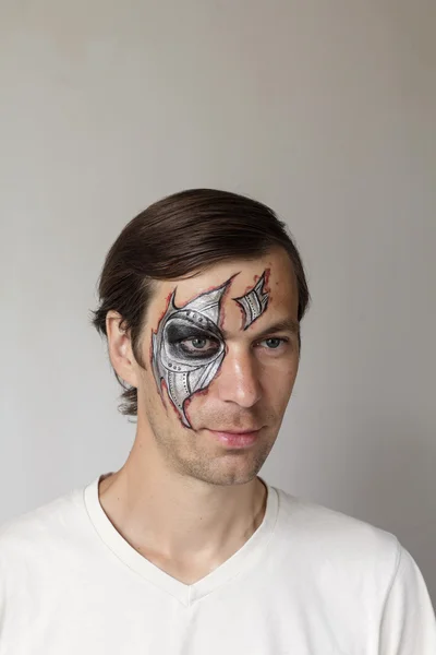 Halloween face painting — Stock Photo, Image