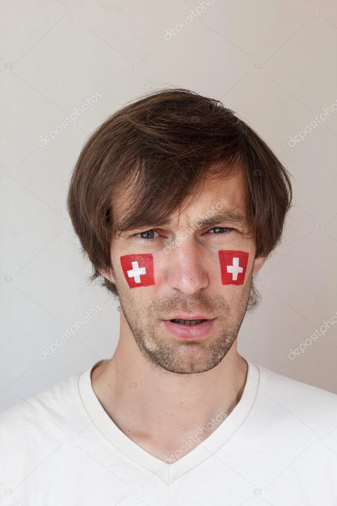 Upset Swiss sports fan