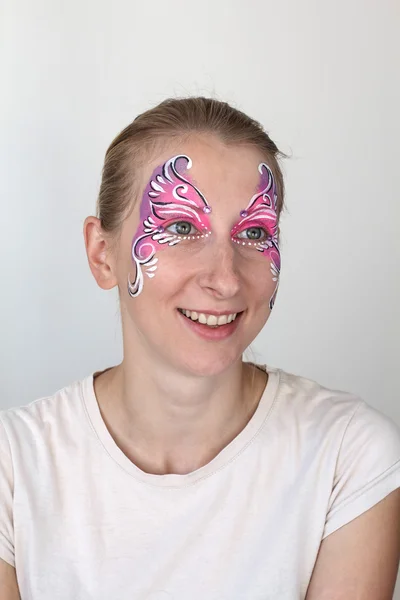 Face painting butterfly — Stock Photo, Image