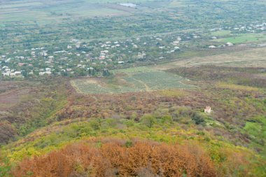 Güz, Sighnaghi, Kaheti bölge Alazani vadisinde havadan görünümü