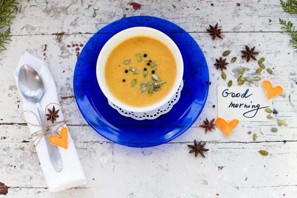 Pumpkin cream soup — Stock Photo, Image