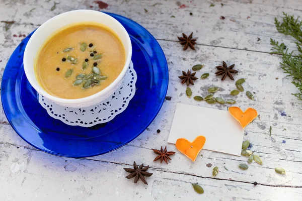 Sopa creme de abóbora — Fotografia de Stock