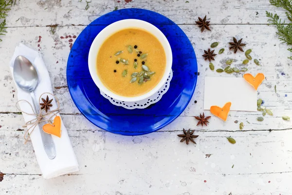 Pumpkin cream soup — Stock Photo, Image