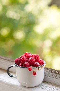 Ahududu bir emaye Kupası