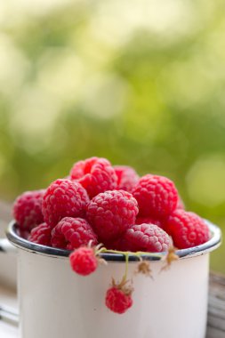 Ahududu bir emaye Kupası