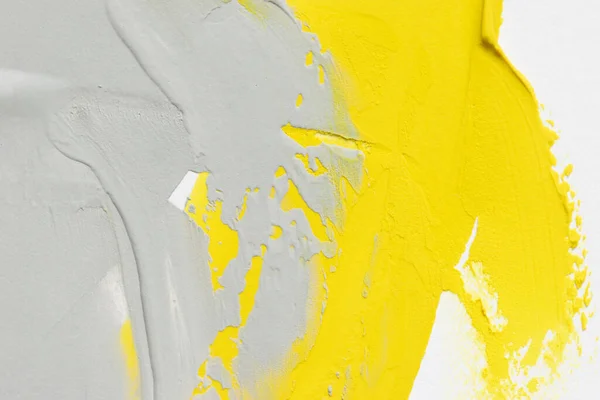 Ultimative graue und leuchtend gelbe Wandfarbe Detail — Stockfoto
