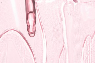 Pembe şeffaf jel makro yakın doku