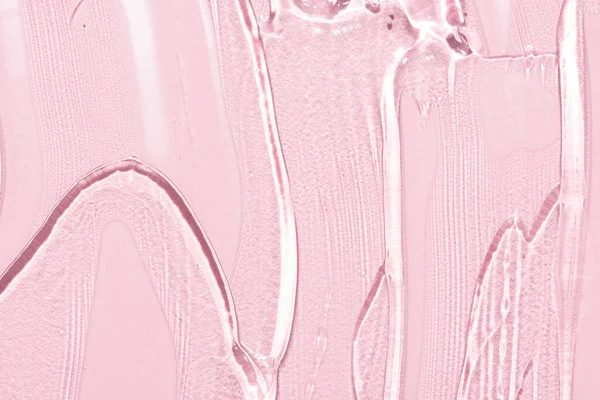 Розовый прозрачный гель макро закрыть текстуру — стоковое фото