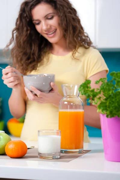 Hälsosam frukost för ett hälsosamt liv. — Stockfoto