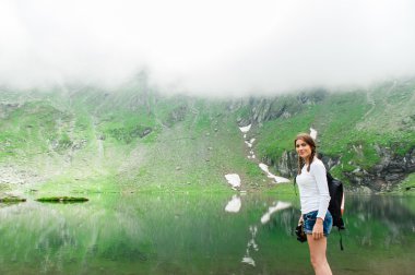 Scene from Balea Lake, Romania.