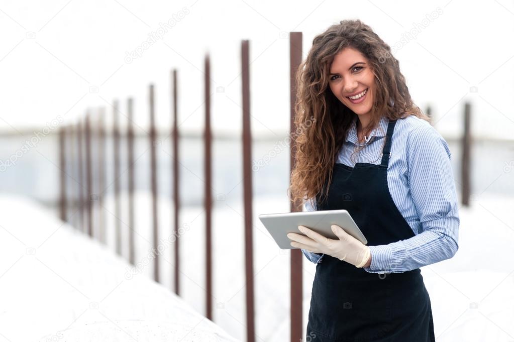 Female researcher technician