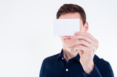 Genç işadamı kartı teslim