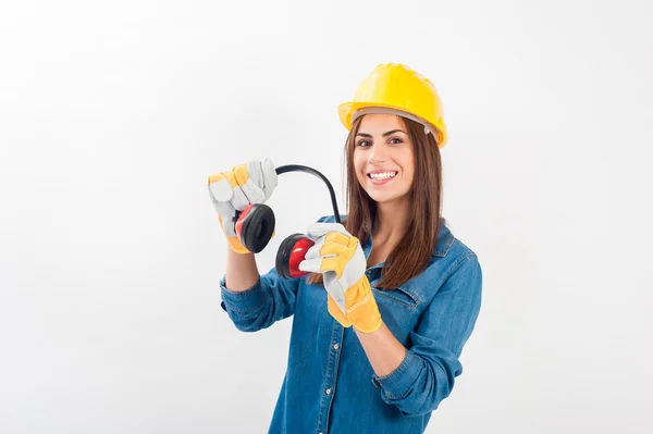 Constructor, architect, worker photo concept — Stock Photo, Image