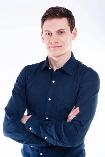 Jovem empresário retrato sorrindo — Fotografia de Stock