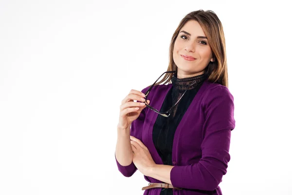 Portrait of a business woman smiling — Stock Photo, Image