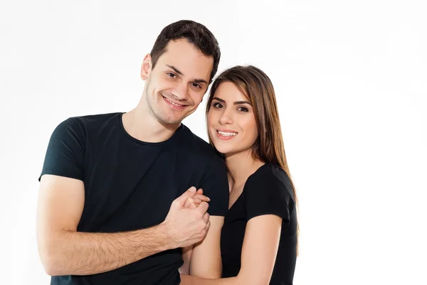 Casal apaixonado abraço. — Fotografia de Stock