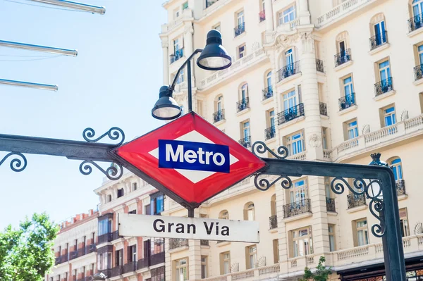 Gran via metro station — Stock Photo, Image