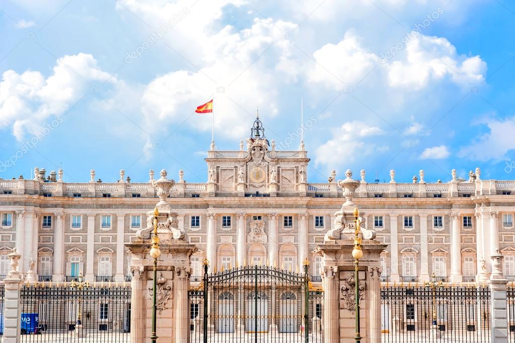 palacio real or royal palace in madrid spain ストック編集用写真
