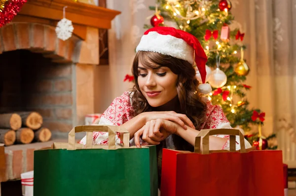 After shopping for Christmas — Stock Photo, Image