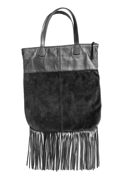 Leather ladies handbag. Isolate on white. — Stock Photo, Image