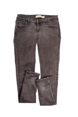 İzole kahverengi kot pantolon