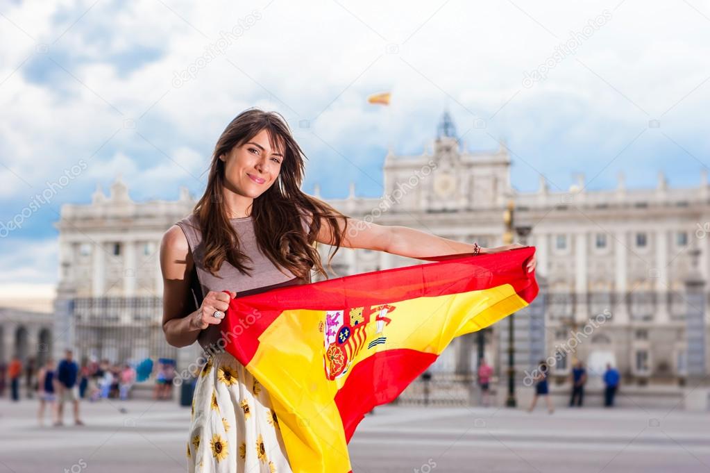 Holding the flag like a patriot