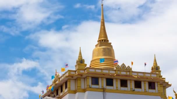 Templo Golden Mountain Wat Saket Bangkok Tailandia — Vídeos de Stock