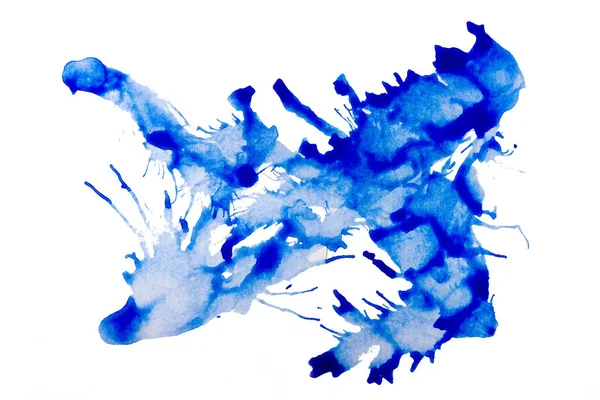 Tinta Azul Sobre Fondo Blanco — Foto de Stock