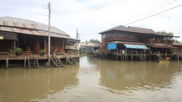 Amphawa Floating Market Samut Songkhram Tailândia — Vídeo de Stock