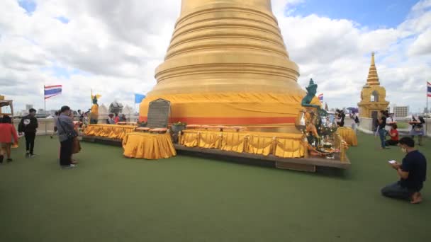 Golden Mountain Temple Wat Saket Bangkok Thajsko — Stock video