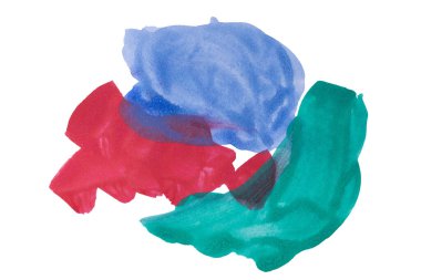 Beyaz arkaplanda renkli Su Boyası