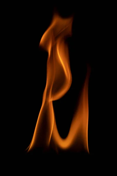 Fire Flames Black Background — Stock Photo, Image