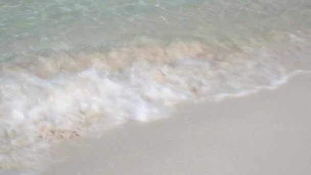 Fala Białym Piasku Plaży — Wideo stockowe