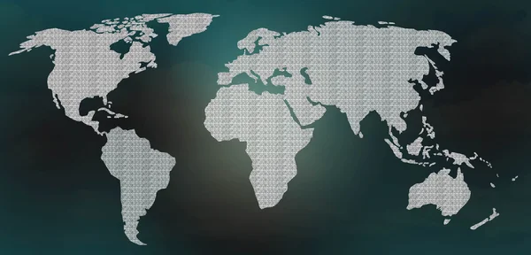 Mapa digital mundial — Fotografia de Stock