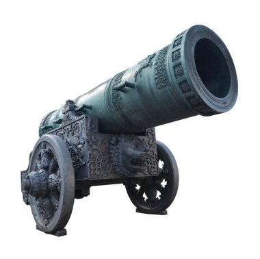 Big old canon in Russia isolated clipart