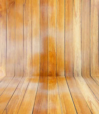 Turuncu ahşap perspektif görünüm