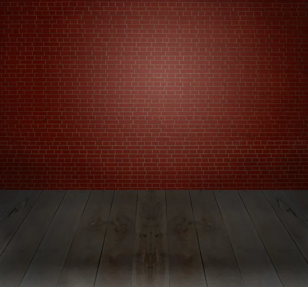 Red brick block wall and floor — Stock Photo, Image