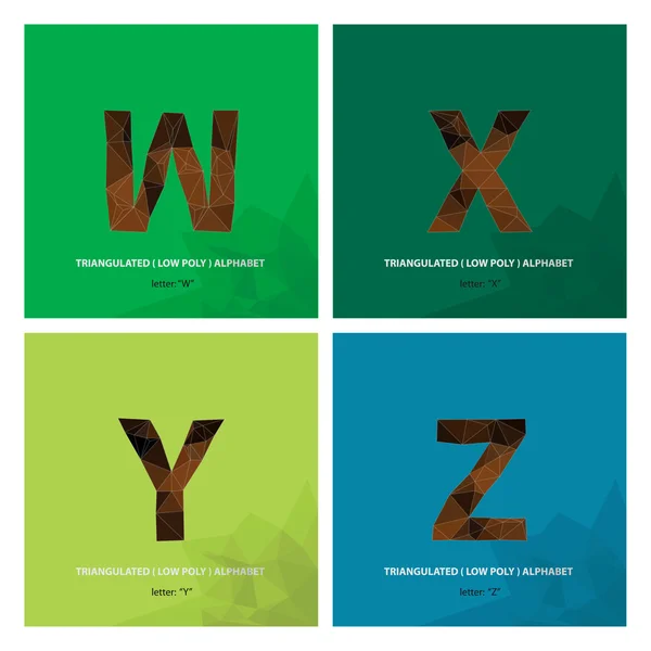 Lettera alfabetica "W", "X", "Y", "Z"  " — Vettoriale Stock