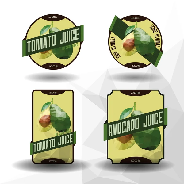 Etiqueta de jugo - "Zumo de aguacate  " — Vector de stock