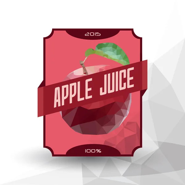 Juice Label " Apple Juice " — Stock Vector