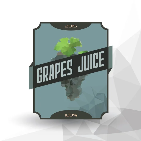 Juice Label " Grapes Juice " — Stock Vector