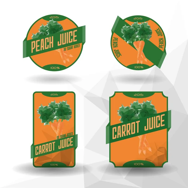 Juice Label -  " Carrot Juice " — Stock Vector